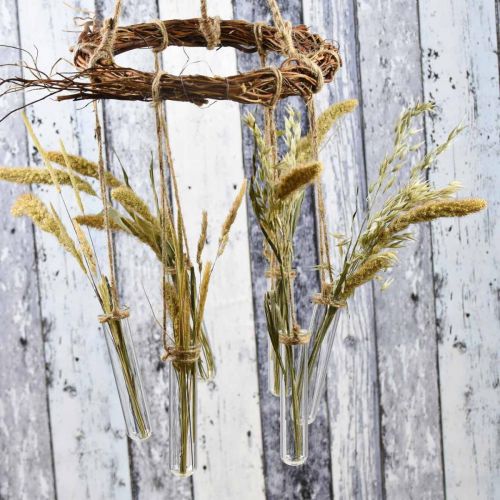 Floristik24 Weidenkranz mit Reagenzgläsern, Dekokranz zum Hängen L85cm Ø28cm