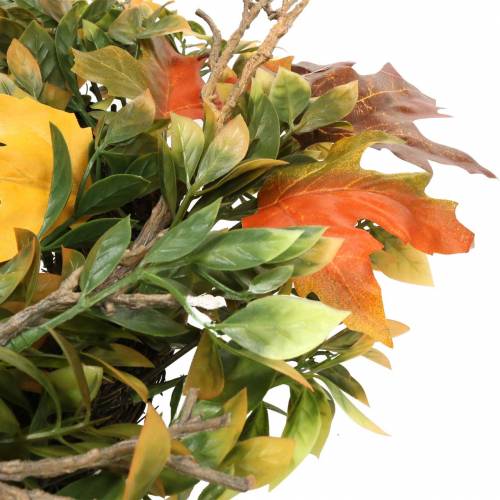 Floristik24 Kranz Herbstlaub künstlich Grün, Gelb, Orange Ø45cm