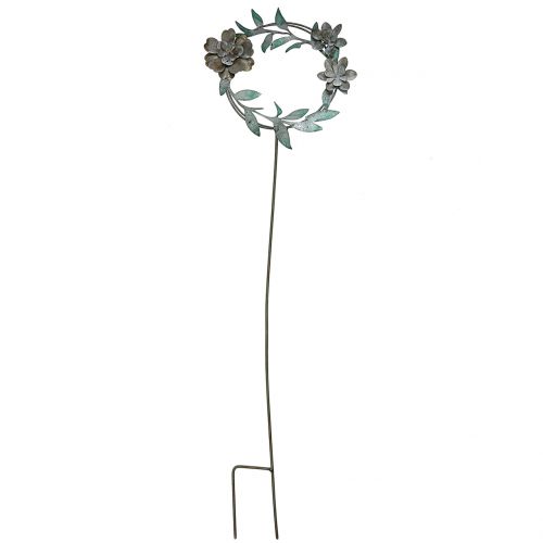 Artikel Gartenstecker Blütenkranz Metall H63cm