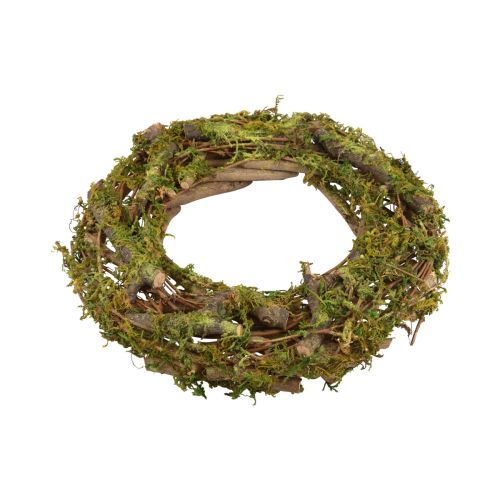 Floristik24 Kranz Naturkranz Holzkranz Zweige Moos Glitter Ø28cm