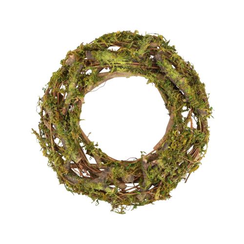 Floristik24 Kranz Naturkranz Holzkranz Zweige Moos Glitter Ø28cm