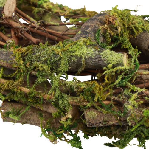 Floristik24 Kranz Naturkranz Holzkranz Zweige Moos Glitter Ø28cm
