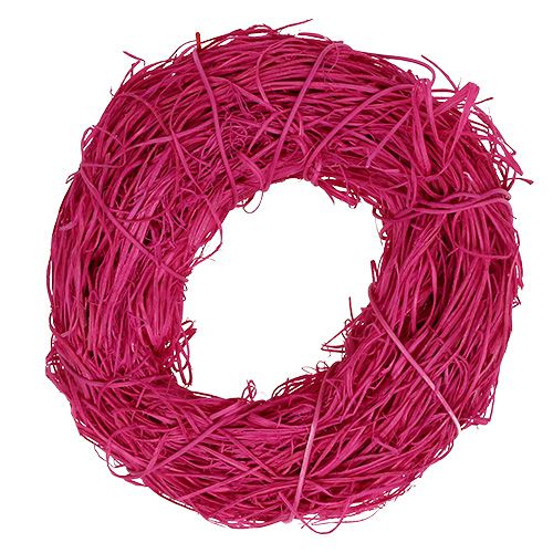 Floristik24 Kranz aus Rattan Ø20cm Pink 1St