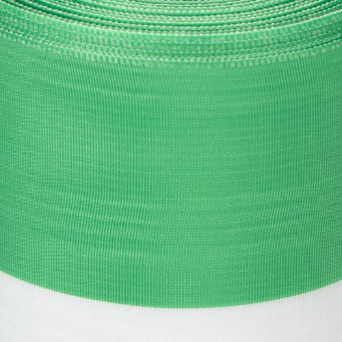 Kranzband Taftbindung Moiré Grün-Weiß 100mm x 25m | Floristik24.at