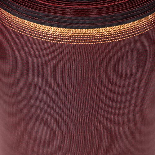 Kranzband Taftbindung Bordeaux 125mm mit Goldkante 25m | Floristik24.at