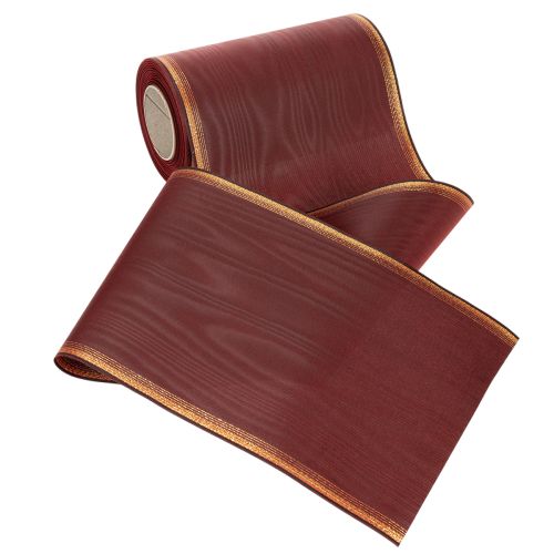 Kranzband Acetat Bordeaux Goldkante 175mm 25m für Dekoration | Floristik24.at