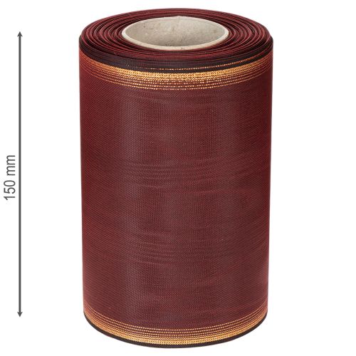 Kranzband aus Taft mit Moiré-Muster 150 mm Bordeaux 25 m Dekoration | Floristik24.at