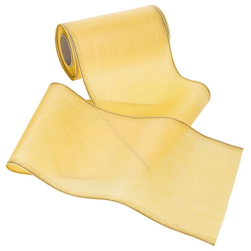Kranzband aus Acetat Polyester Moiré-Muster Gelb 175mm x 25m | Floristik24.at