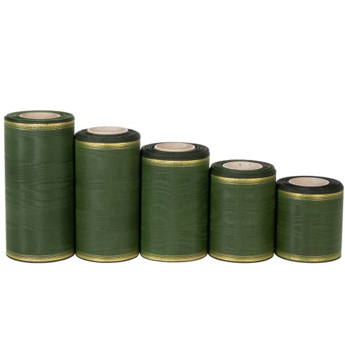 Kranzband Taft Moiré dunkelgrün 25m 100-200mm bestellen | Floristik24.at