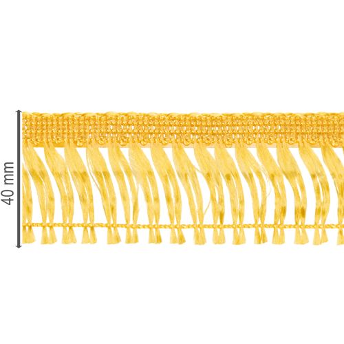 Artikel Selbstklebendes Quastenband mit Fransen 40mm x 25m Gold aus Acetat-Viskose