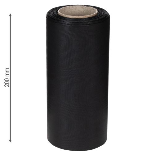 Kranzband aus Acetat Schwarz 200mm x 25m für Trauerfloristik | Floristik24.at