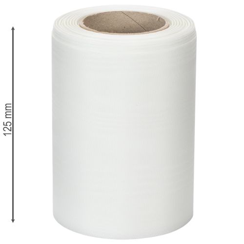 Trauerband Weiß 125mm x 25m aus 100 % Acetat für Kränze und Dekorationen | Floristik24.at