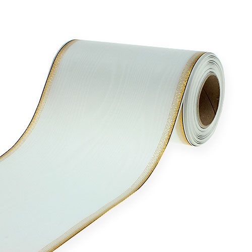 Artikel Kranzband Moiré 200mm, Weiß