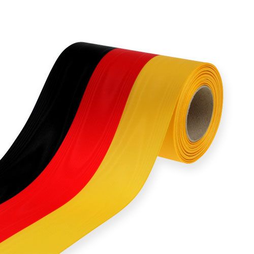 Kranzbänder Moiré schwarz-rot-gold 150 mm