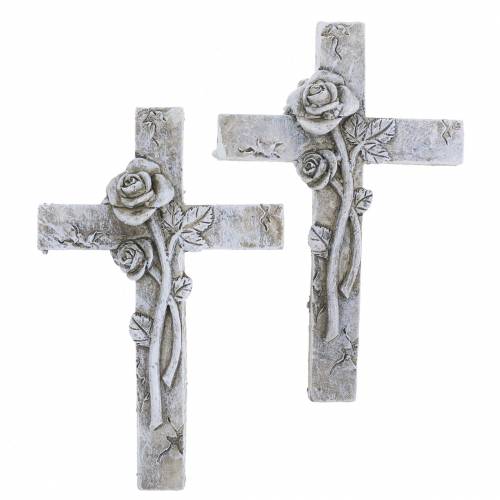 Floristik24 Grabschmuck Kreuz 7,5cm x 11cm 4 St