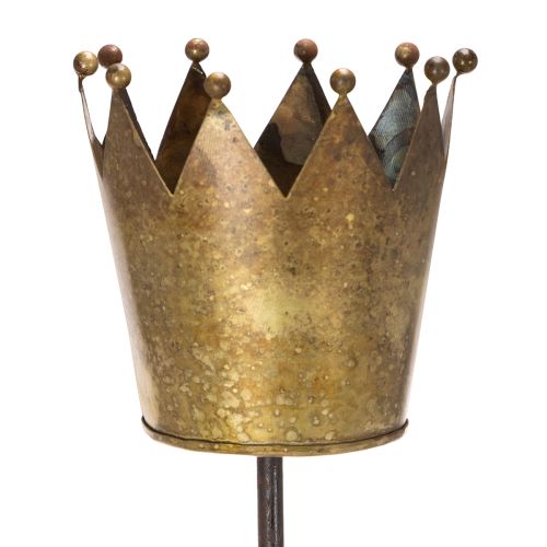 Deko-Krone Metall auf Stab 73cm Vintage-Gold für Innenbereich