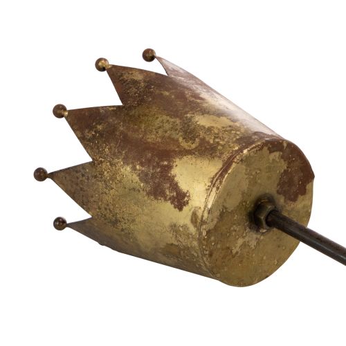 Deko-Krone Metall auf Stab 73cm Vintage-Gold für Innenbereich | Floristik24.at
