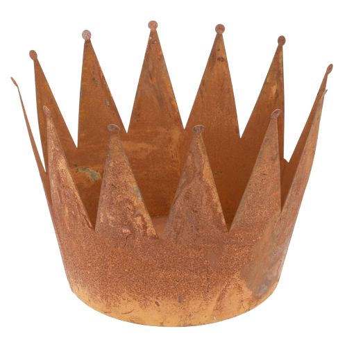 Floristik24 Pflanztopf Rost Dekoschale Metall Deko Krone Vintage Ø30cm