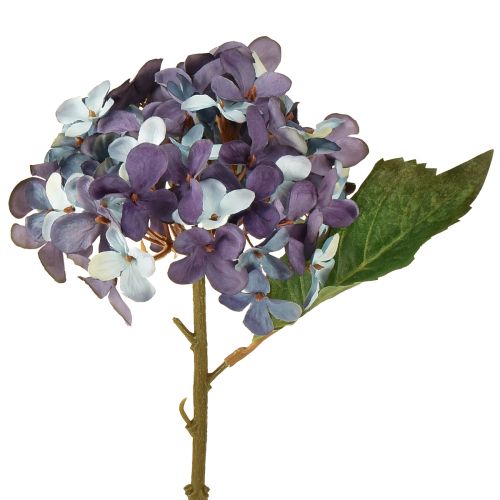Künstliche Hortensien Deko Kunstblume Blau Lila 34cm 2St