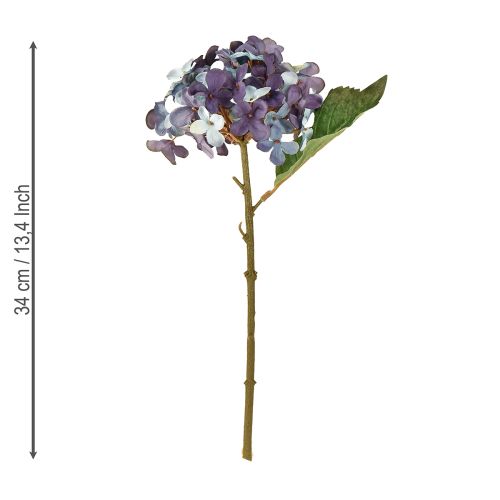 Artikel Künstliche Hortensien Deko Kunstblume Blau Lila 34cm 2St