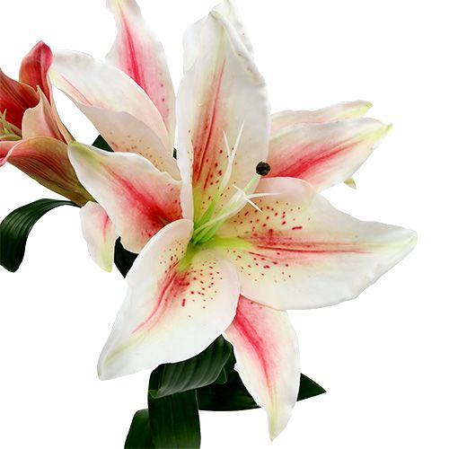 Floristik24 Künstliche Lilie Rosa mit Real Touch 100cm