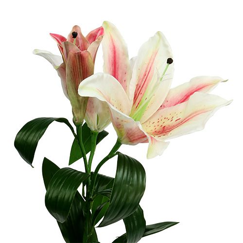 Floristik24 Künstliche Lilie Rosa mit Real Touch 100cm