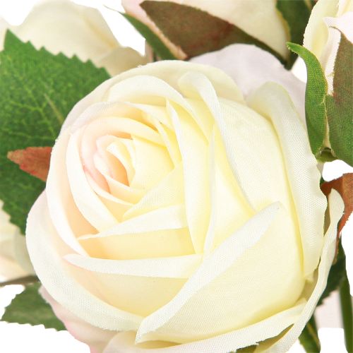 Artikel Künstliche Rosen Kunstblumen Bund Creme 36cm 12St