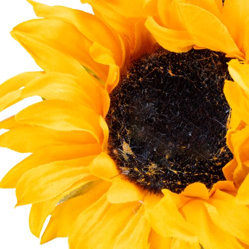 Artikel Künstliche Sonnenblumen Deko mit Blättern Gelb 58cm 4 St