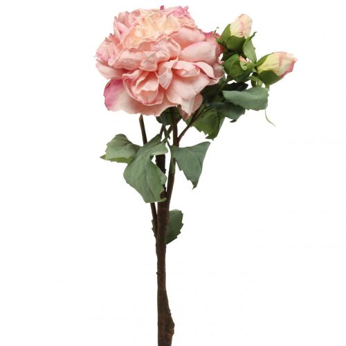 Floristik24 Künstliche Rosen Blüte und Knospen Kunstblume Rosa 57cm