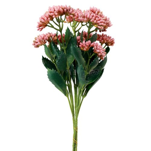 Artikel Künstliche Fette Henne Sedum Mauerpfeffer blühend Rosa 47cm 3St