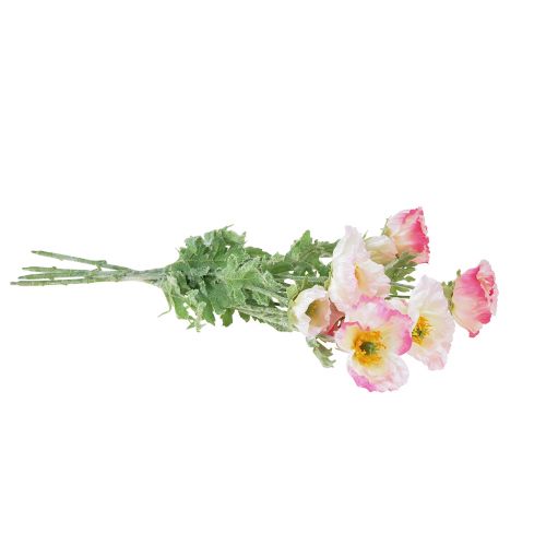 Artikel Künstliche Mohnblumen Deko Seidenblumen Rosa Pink 42cm 4St