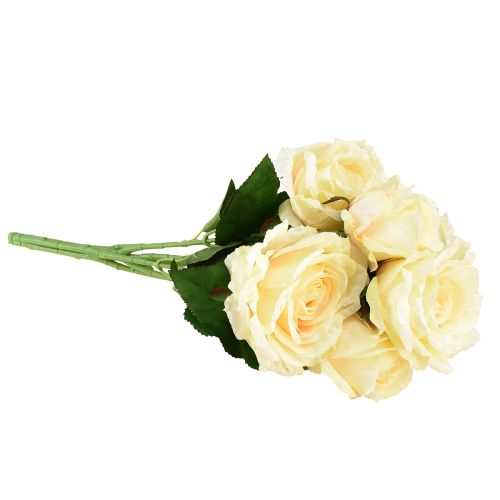 Artikel Künstliche Rosen Kunstblumenstrauß Rosen Creme Gelb Pick 54cm