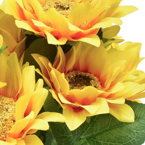 Artikel Künstliche Sonnenblumen Strauß Pick Gelb Orange 45cm
