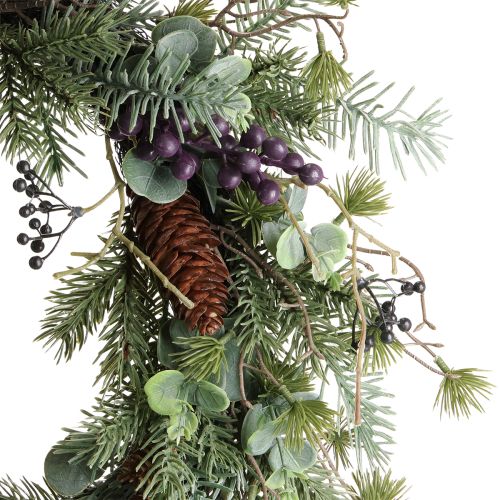 Artikel Künstlicher Adventskranz Deko Kranz Lila Beeren Ø45cm