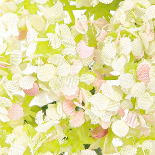 Floristik24 Künstlicher Blumenkranz Mini Tischdeko Weiß Rosa Ø12cm 6 St