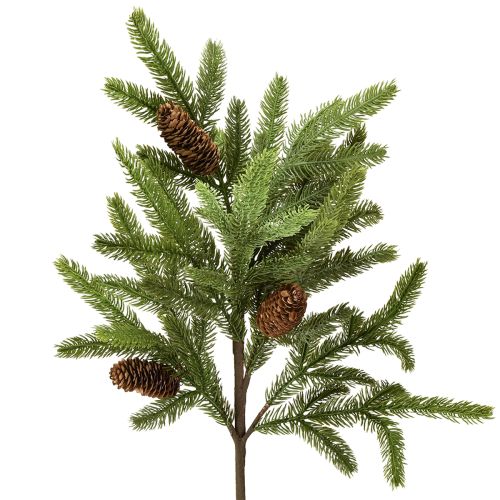 Künstlicher Tannenzweig mit echten Zapfen Weihnachtszweig 78cm