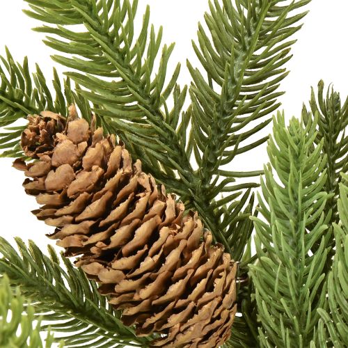 Artikel Künstlicher Tannenzweig mit echten Zapfen Weihnachtszweig 78cm