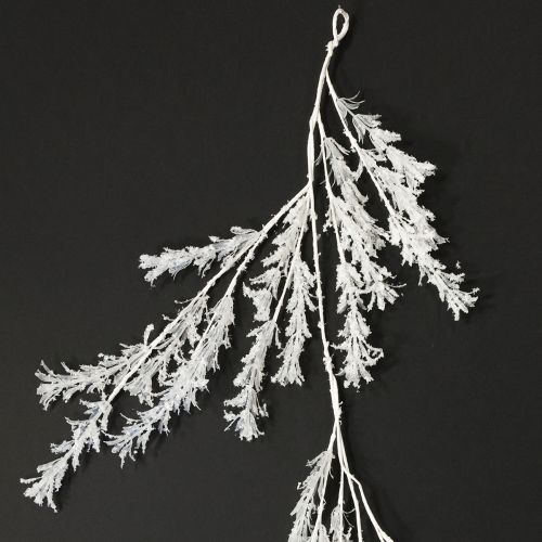 Künstlicher Winterzweig Deko Frost Winterdeko Weiß 124cm