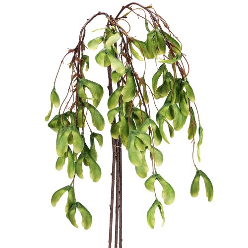 Künstlicher Zweig Bergahorn Früchte Gelbgrün 100cm 3St