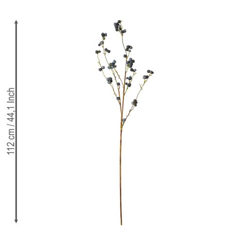 Artikel Künstlicher Zweig mit blauen Beeren Heidelbeeren 110cm
