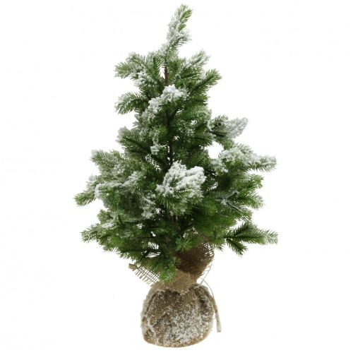 Floristik24 Künstlicher Mini Weihnachtsbaum im Sack Verschneit Ø32cm H55cm