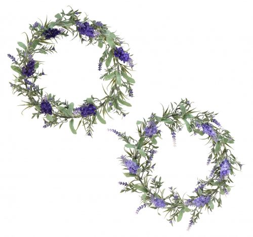 Floristik24 Künstlicher Blumenkranz Lavendel Mediterraner Lavendelkranz Ø35cm 2St