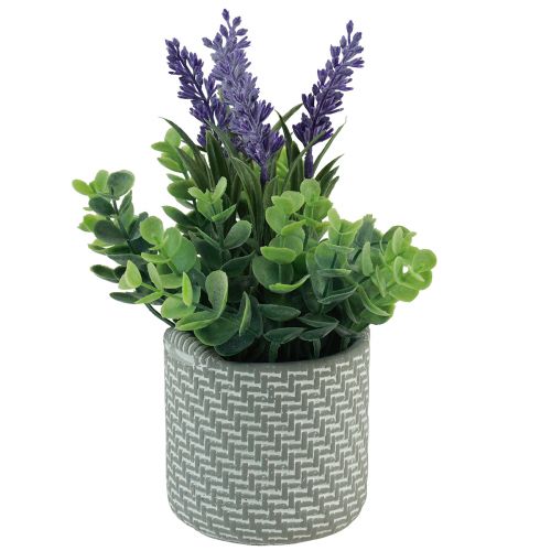 Artikel Künstlicher Lavendel im Topf Keramik Violett Grün H22cm