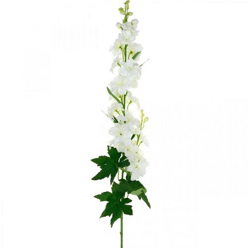 Künstlicher Rittersporn Weiß Delphinium Kunstblume Seidenblumen 98cm
