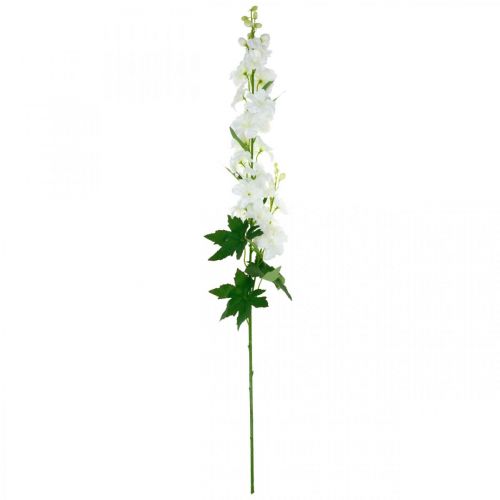 Floristik24 Künstlicher Rittersporn Weiß Delphinium Kunstblume Seidenblumen 98cm