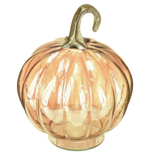 Artikel Kürbis Deko Glas Glaskürbis Tischdeko Orange Ø14cm H18cm