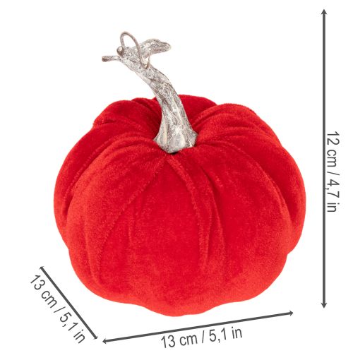 Set aus 3 Stoff-Kürbissen, 13 cm, Orange, Gelb und Rot, Herbstdeko | Floristik24.at