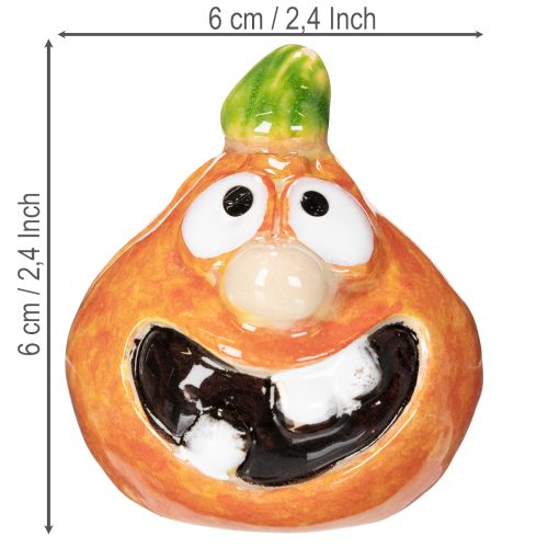 Dekofiguren Kürbis 6cm Keramik orange 2er-Set | Floristik24.at