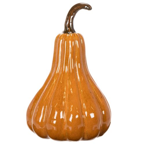 Kürbis aus Keramik 26 cm Orange für Herbstdekoration | Floristik24.at