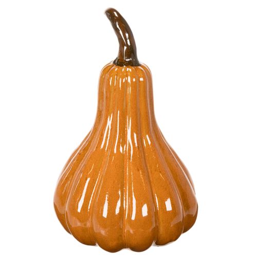 Kürbis aus Keramik 26 cm Orange für Herbstdekoration | Floristik24.at